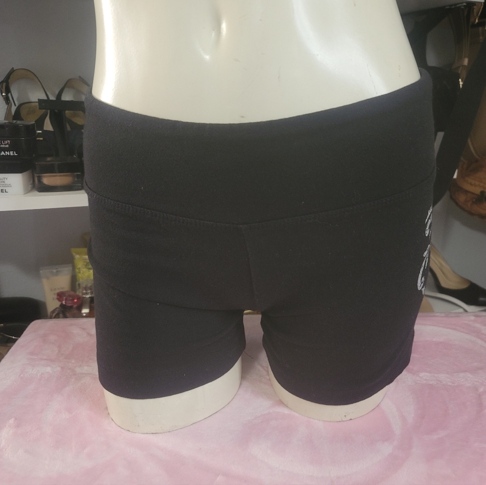 Black Shorts with Silver Pattern